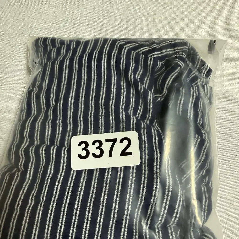 Little Planet Organic Long Sleeve Footed Sleeper 9 Months Blue White Stripe
